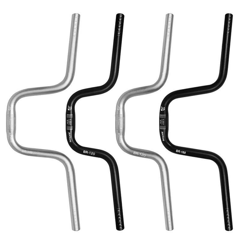BUCKLOS MTB Handlebar 580/620/720/780MM Bicycle Swallow Handlebar 25.4MM 31.8MM Mountain Bike Handle Bar Aluminum Riser Bar