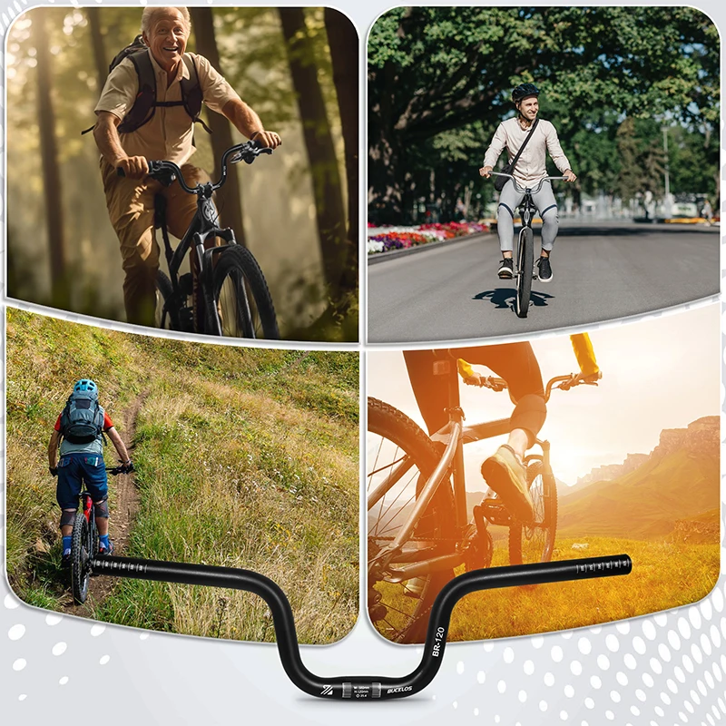 BUCKLOS MTB Handlebar 580/620/720/780MM Bicycle Swallow Handlebar 25.4MM 31.8MM Mountain Bike Handle Bar Aluminum Riser Bar