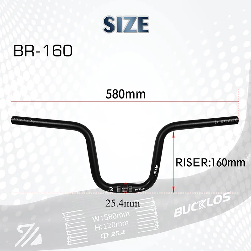 BUCKLOS MTB Handlebar 580/620/720/780MM Bicycle Swallow Handlebar 25.4MM 31.8MM Mountain Bike Handle Bar Aluminum Riser Bar