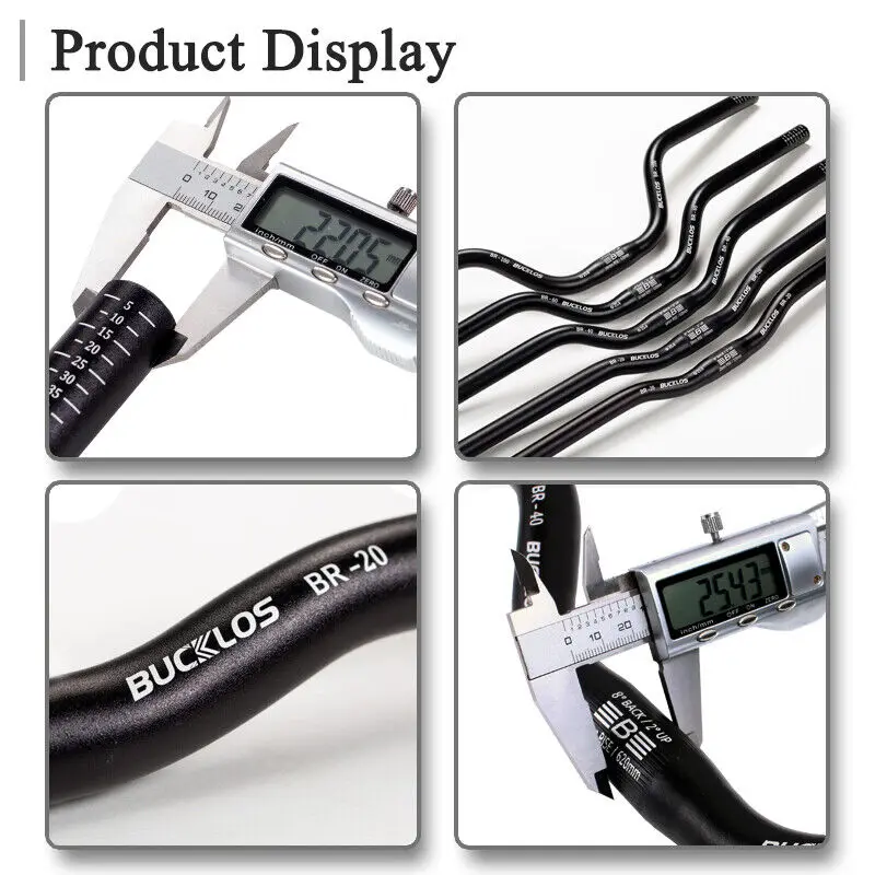 BUCKLOS MTB Handlebar 580/620/720/780MM Bicycle Swallow Handlebar 25.4MM 31.8MM Mountain Bike Handle Bar Aluminum Riser Bar