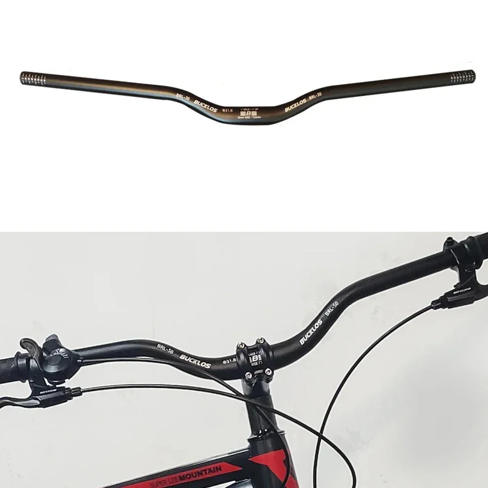 BUCKLOS MTB Handlebar 580/620/720/780MM Bicycle Swallow Handlebar 25.4MM 31.8MM Mountain Bike Handle Bar Aluminum Riser Bar