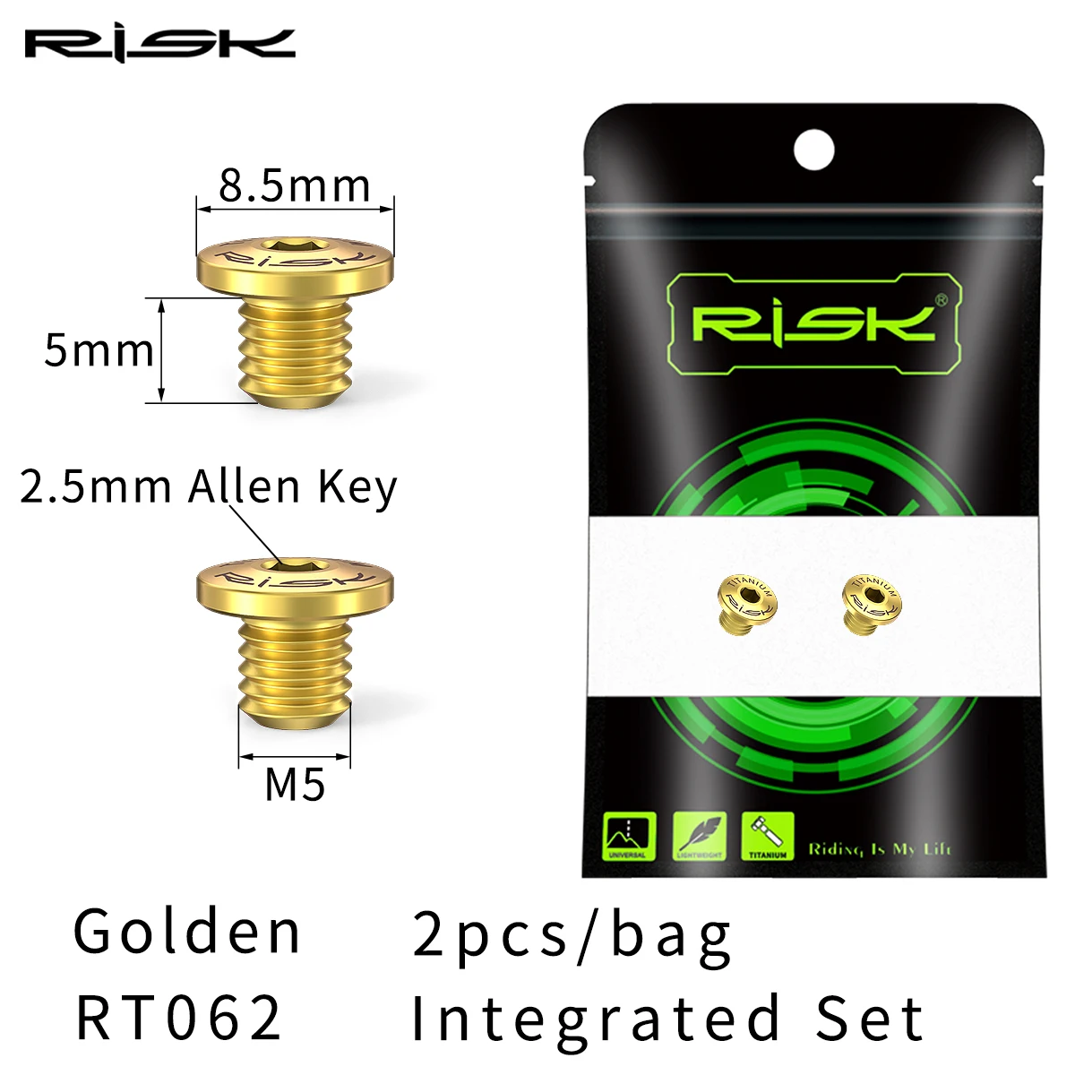 RISK A Whole/Separate Oil Cylinder Lid Bolts for Shimano Bike Brake Lever Titanium Disc Fixed Screw Bicycle Hydraulic Brake Bolt