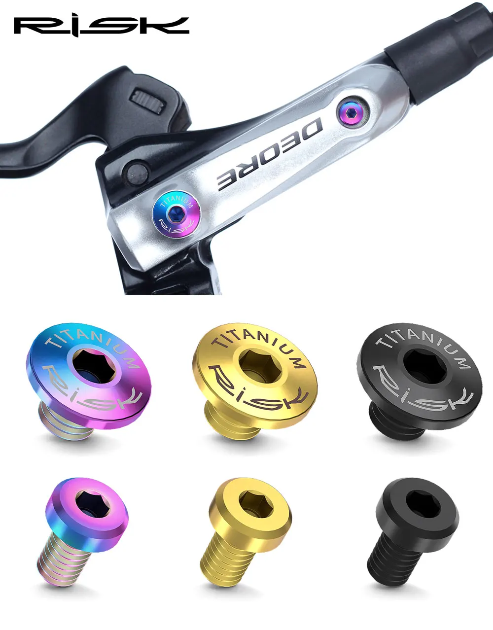 RISK A Whole/Separate Oil Cylinder Lid Bolts for Shimano Bike Brake Lever Titanium Disc Fixed Screw Bicycle Hydraulic Brake Bolt