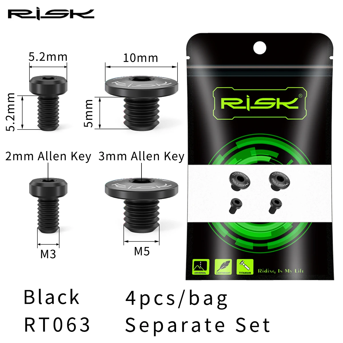 RISK A Whole/Separate Oil Cylinder Lid Bolts for Shimano Bike Brake Lever Titanium Disc Fixed Screw Bicycle Hydraulic Brake Bolt