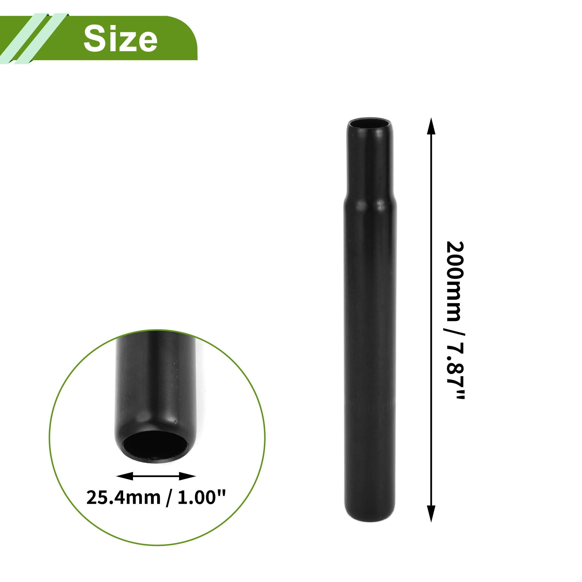 X Autohaux Bike Seat Posts 25.4/27.2/28.6/31.8mm Durable Universal Saddle Post Seat Tube Black Steel Length 200/250/300/350mm