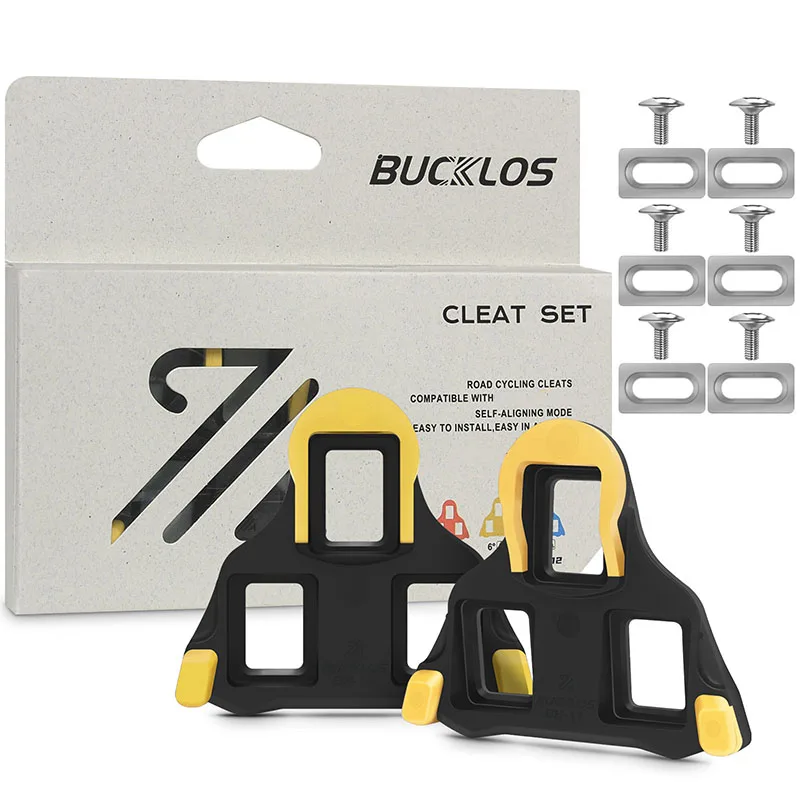 BUCKLOS Bike Pedal Cleat Set 0/2/6 Degree for SPD-SL for SH10 SH11 SH12 Lock Pedal Cleats Cover Road Bike Lock Pedal Bike Parts