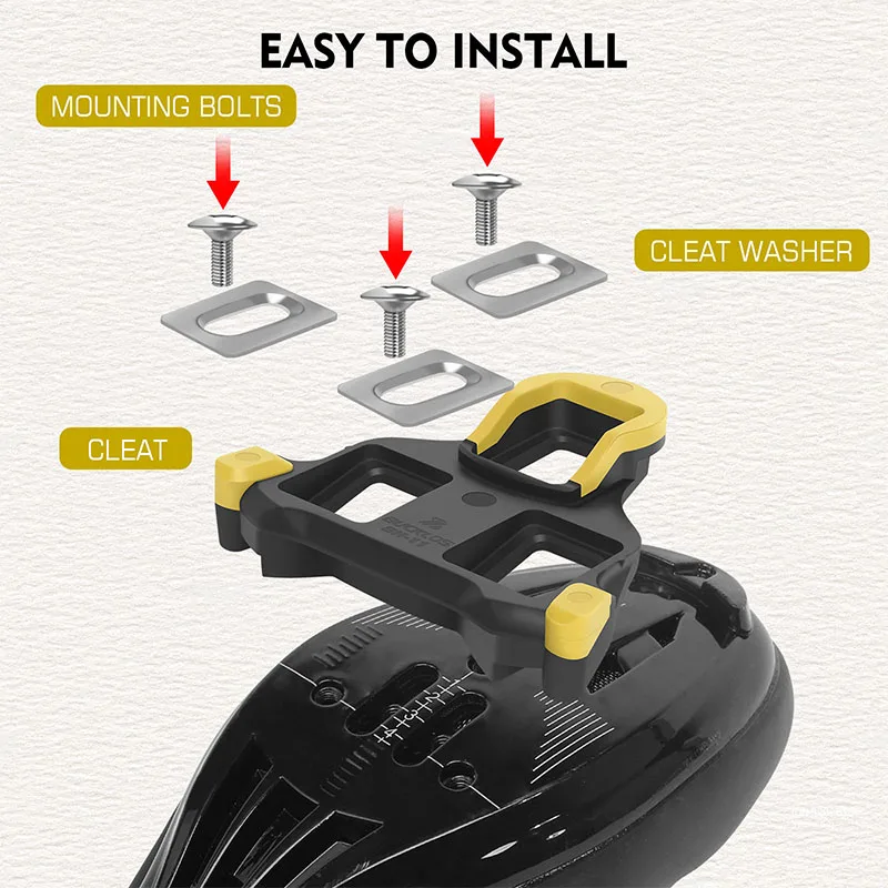 BUCKLOS Bike Pedal Cleat Set 0/2/6 Degree for SPD-SL for SH10 SH11 SH12 Lock Pedal Cleats Cover Road Bike Lock Pedal Bike Parts