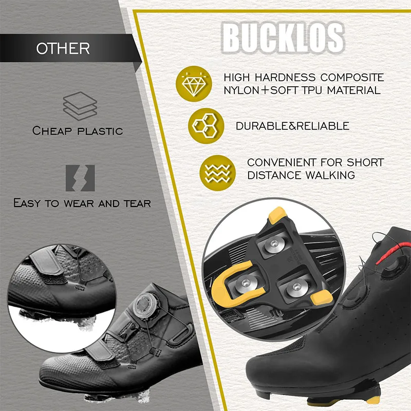 BUCKLOS Bike Pedal Cleat Set 0/2/6 Degree for SPD-SL for SH10 SH11 SH12 Lock Pedal Cleats Cover Road Bike Lock Pedal Bike Parts