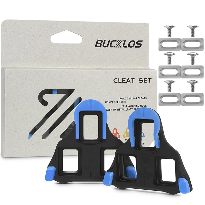 BUCKLOS Bike Pedal Cleat Set 0/2/6 Degree for SPD-SL for SH10 SH11 SH12 Lock Pedal Cleats Cover Road Bike Lock Pedal Bike Parts