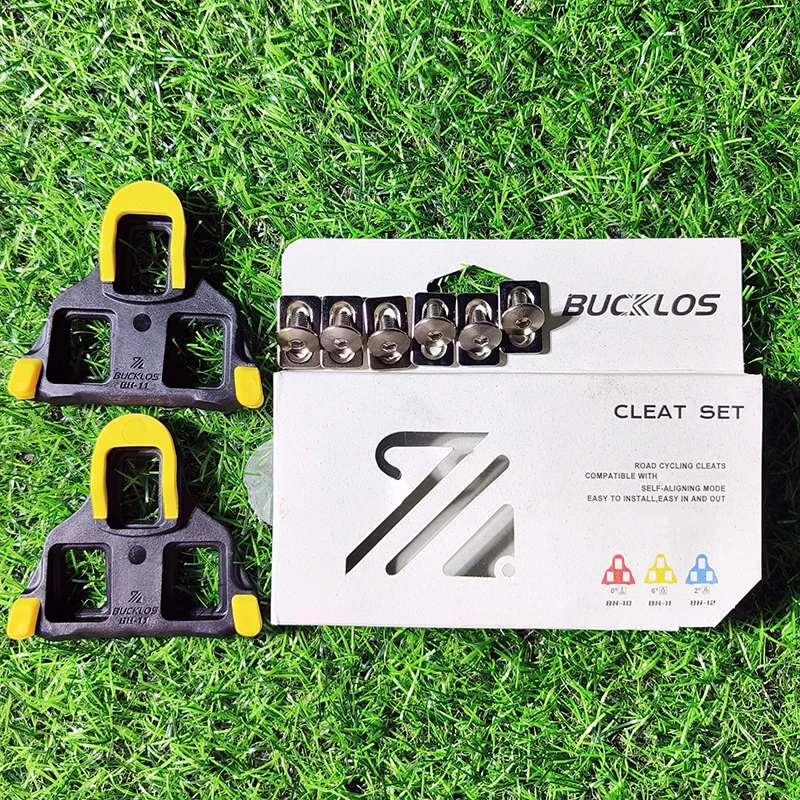 BUCKLOS Bike Pedal Cleat Set 0/2/6 Degree for SPD-SL for SH10 SH11 SH12 Lock Pedal Cleats Cover Road Bike Lock Pedal Bike Parts