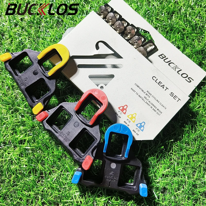 BUCKLOS Bike Pedal Cleat Set 0/2/6 Degree for SPD-SL for SH10 SH11 SH12 Lock Pedal Cleats Cover Road Bike Lock Pedal Bike Parts