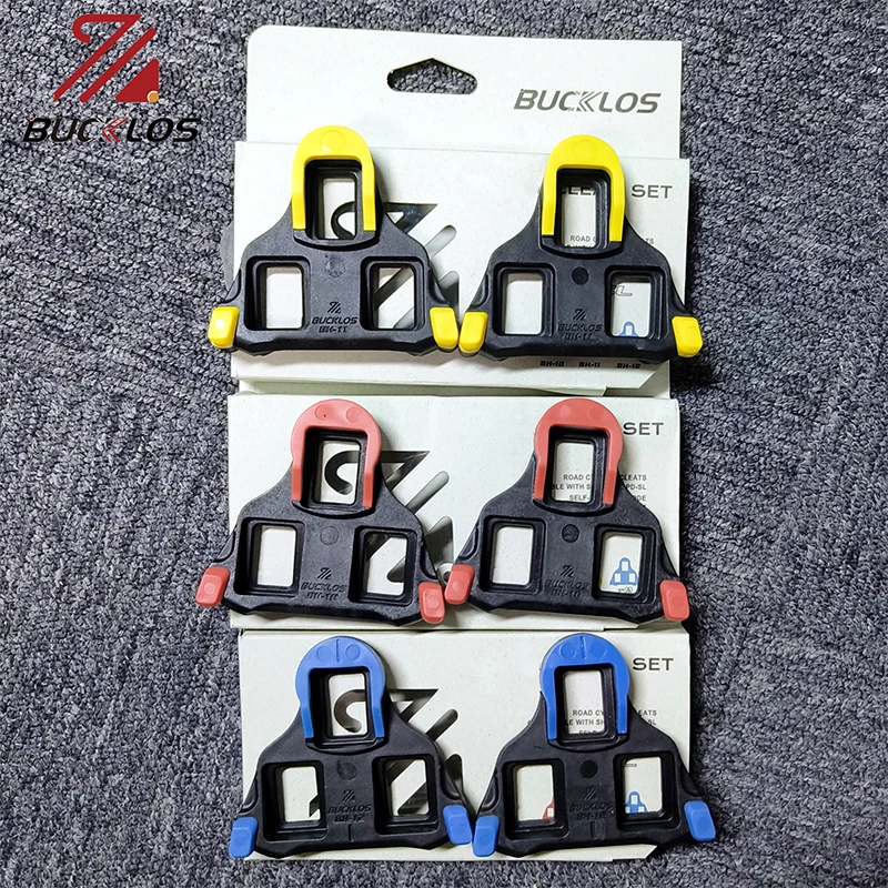 BUCKLOS Bike Pedal Cleat Set 0/2/6 Degree for SPD-SL for SH10 SH11 SH12 Lock Pedal Cleats Cover Road Bike Lock Pedal Bike Parts