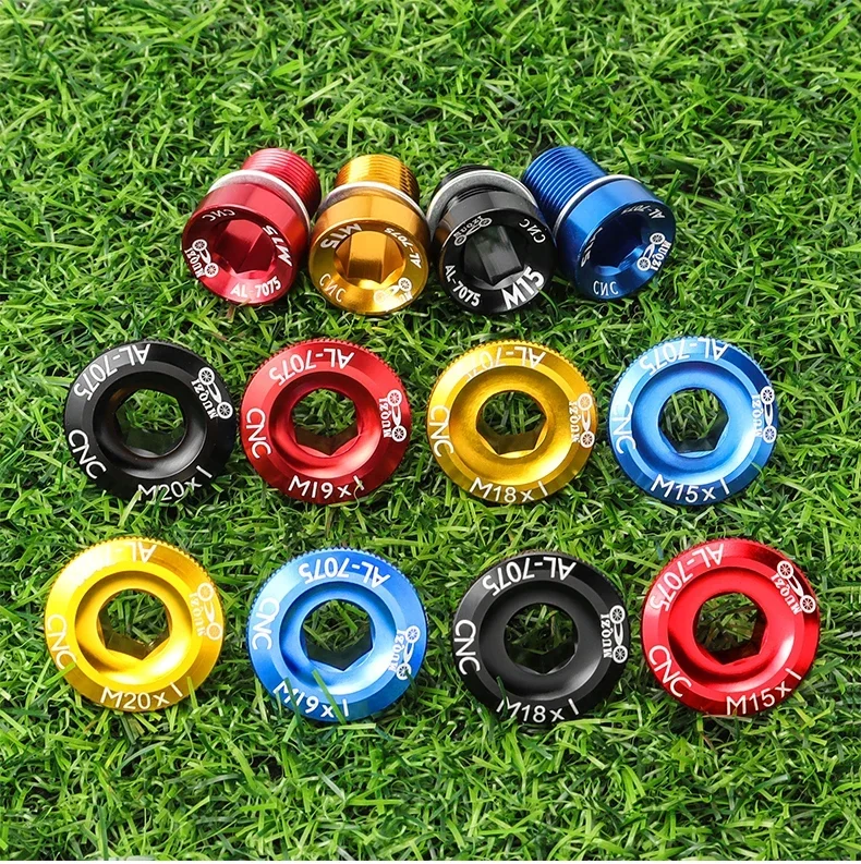 MUQZI MTB Bike M15 M18 M19 M20 Cranks Screw CNC 7075 Aluminum Alloy Crankset Cover Cycling Parts For Crank Bolt Cap