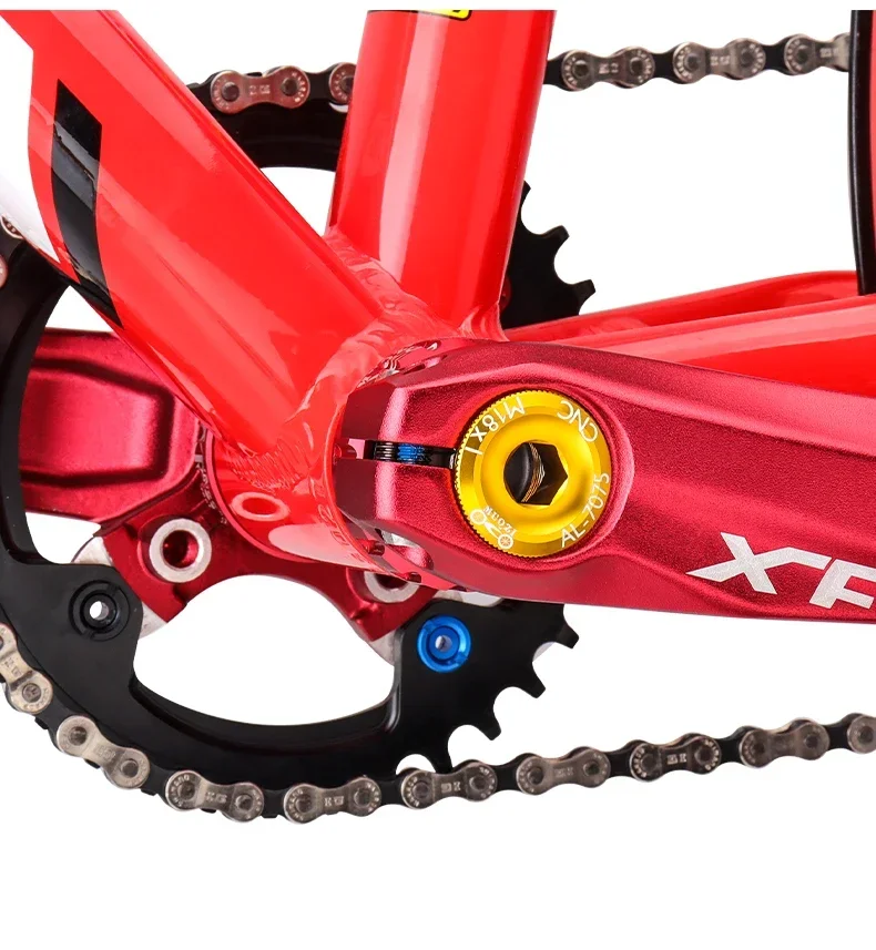 MUQZI MTB Bike M15 M18 M19 M20 Cranks Screw CNC 7075 Aluminum Alloy Crankset Cover Cycling Parts For Crank Bolt Cap