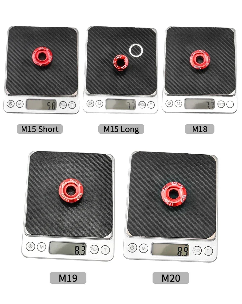 MUQZI MTB Bike M15 M18 M19 M20 Cranks Screw CNC 7075 Aluminum Alloy Crankset Cover Cycling Parts For Crank Bolt Cap