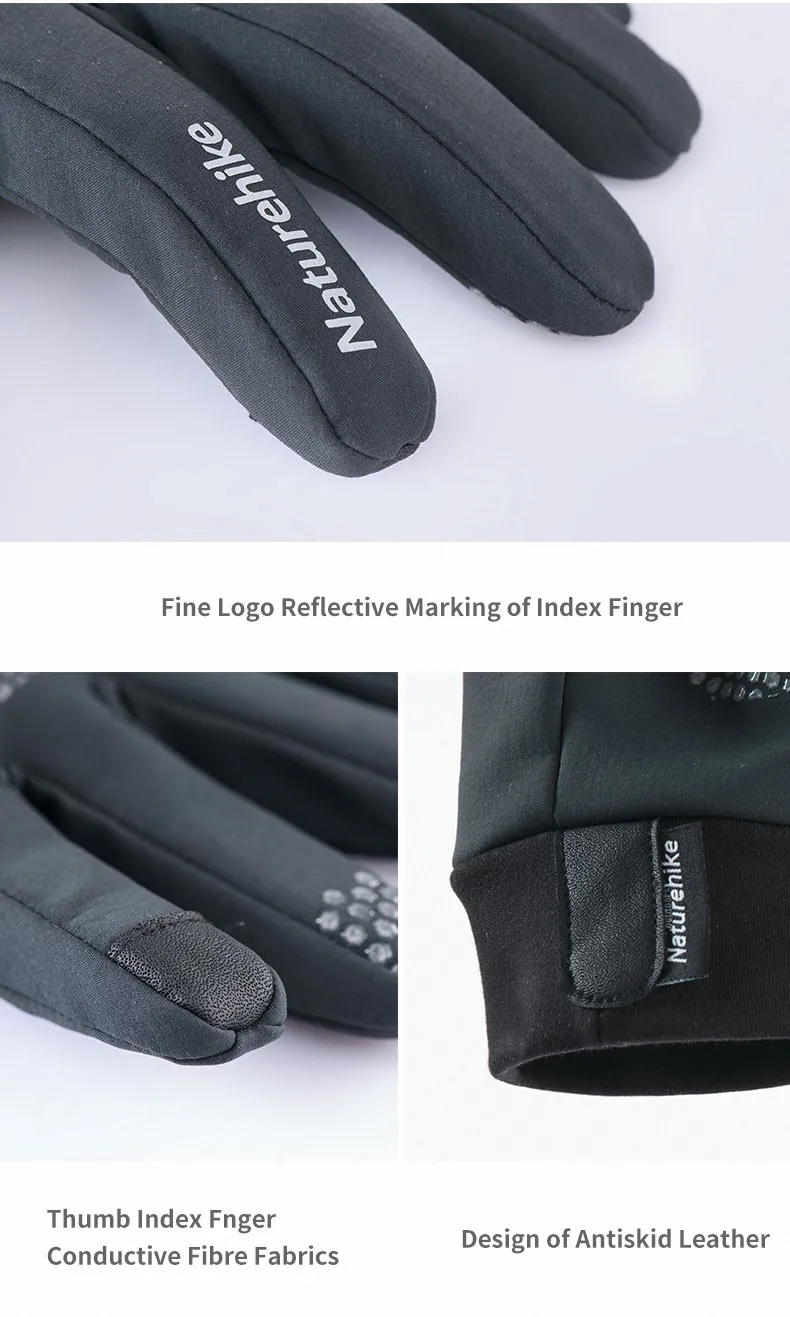 Naturehike Sports Gloves Waterproof Keep Warm Winter Gloves Men Women Outdoor Hiking Climbing Gloves Cycling Motorcycle Gloves