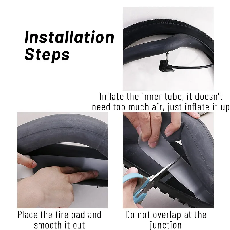 BUCKLOS Bicycle Tire Liner Bike Puncture Proof Belt Protection Pad Cycling Anti-Puncture Tyre Protector Tape Road Bike Accessory