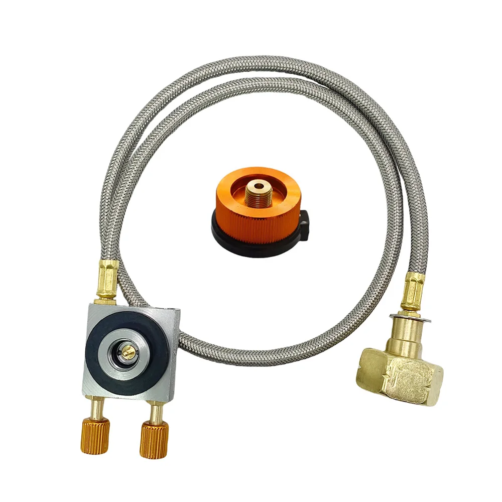 Europe Outdoor Cylinder Filling Adapter Gas Refill Adapter Gas Flat Cylinder Tank Coupler Adaptor With Pressure Relief Valve