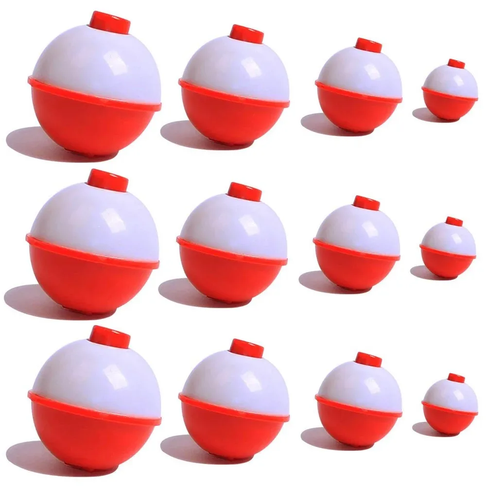 7Pcs Fishing Float Fishing Bobbers Snap on Round Bobbers for Fishing Push Button Bobbers Floats 0.5-2.5inch Buoy Floats