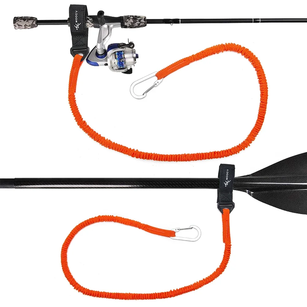 5-1PCS Elastic Kayak Canoe Paddle Leash Safety Boat Fishing Rod Pole Coiled Lanyards Anti-Lost Rope Rowing Kayak Paddle Leash