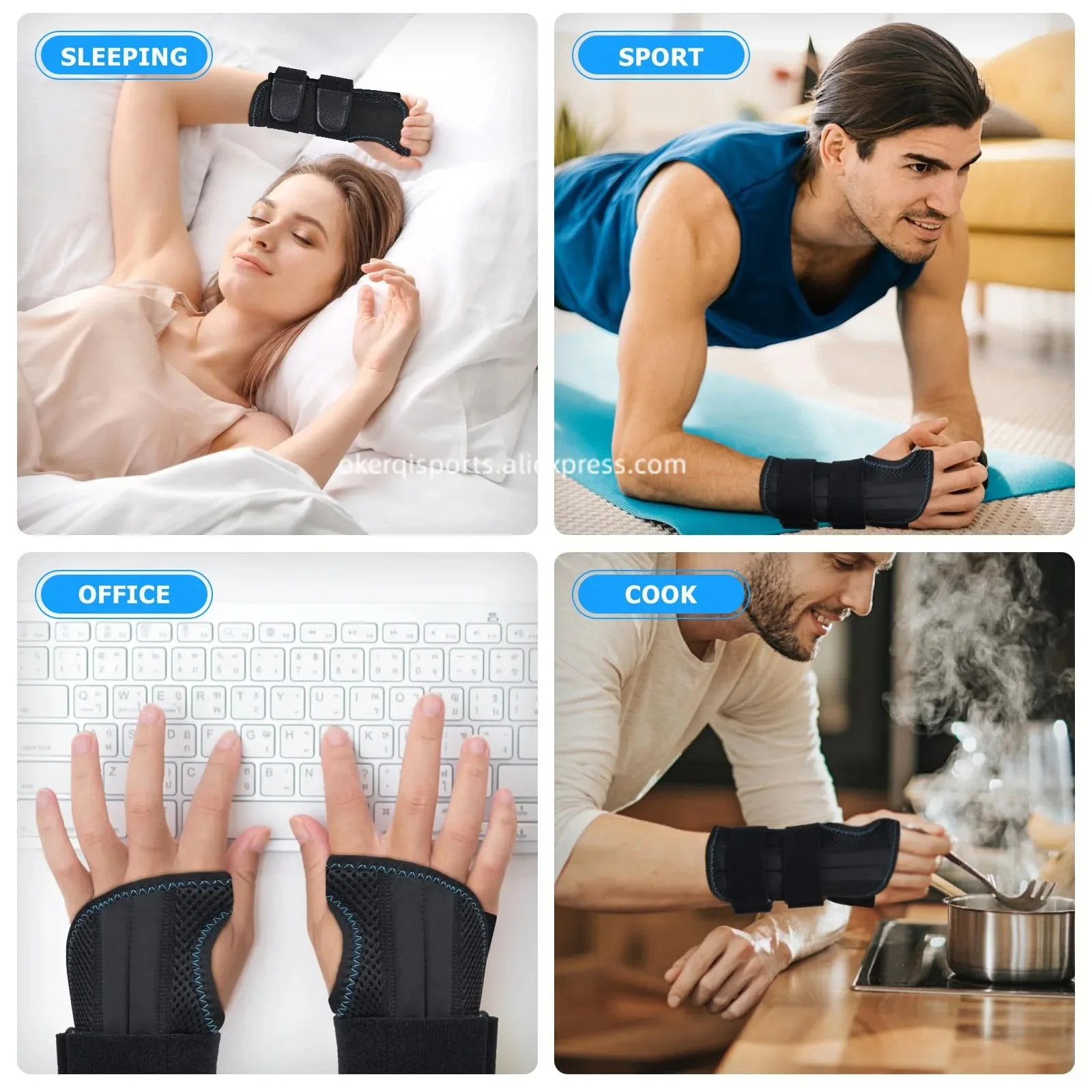 1PC Adjustable Wrist Support Strap for Weightlifting - Sports Wrist Support Pain Relief Essential Fitness Accessory