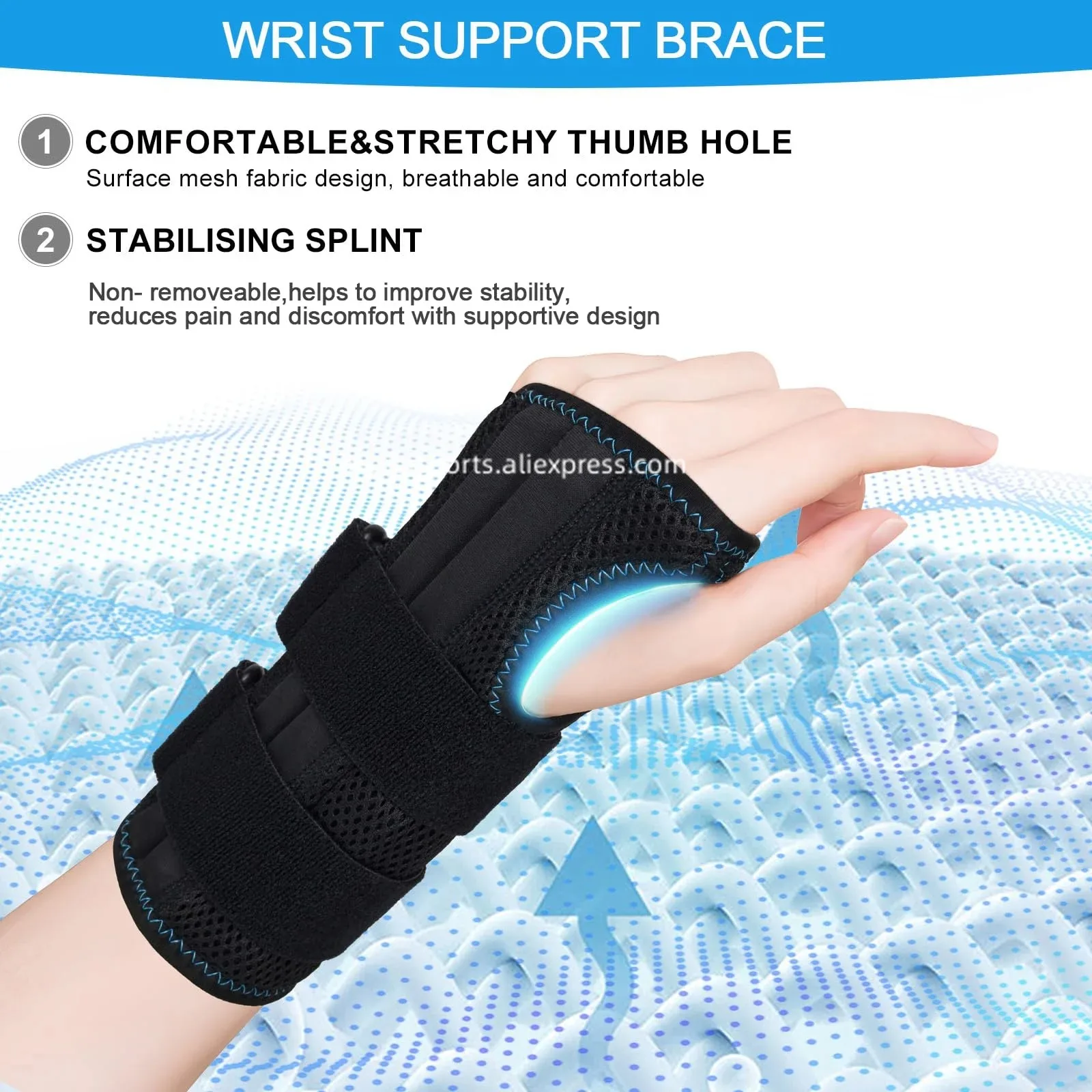 1PC Adjustable Wrist Support Strap for Weightlifting - Sports Wrist Support Pain Relief Essential Fitness Accessory