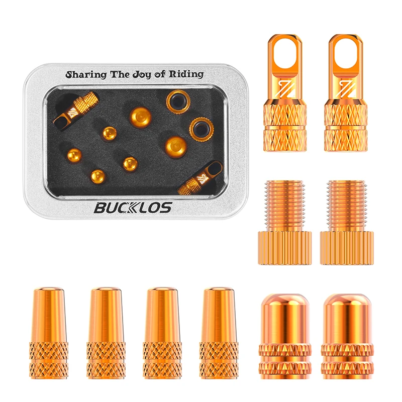 BUCKLOS Bicycle Tubeless Valve 40/44/55/60/80/100MM Bike Valve Cap Bicycle Valves Adapter F/V To A/V Road Bike Presta Valves
