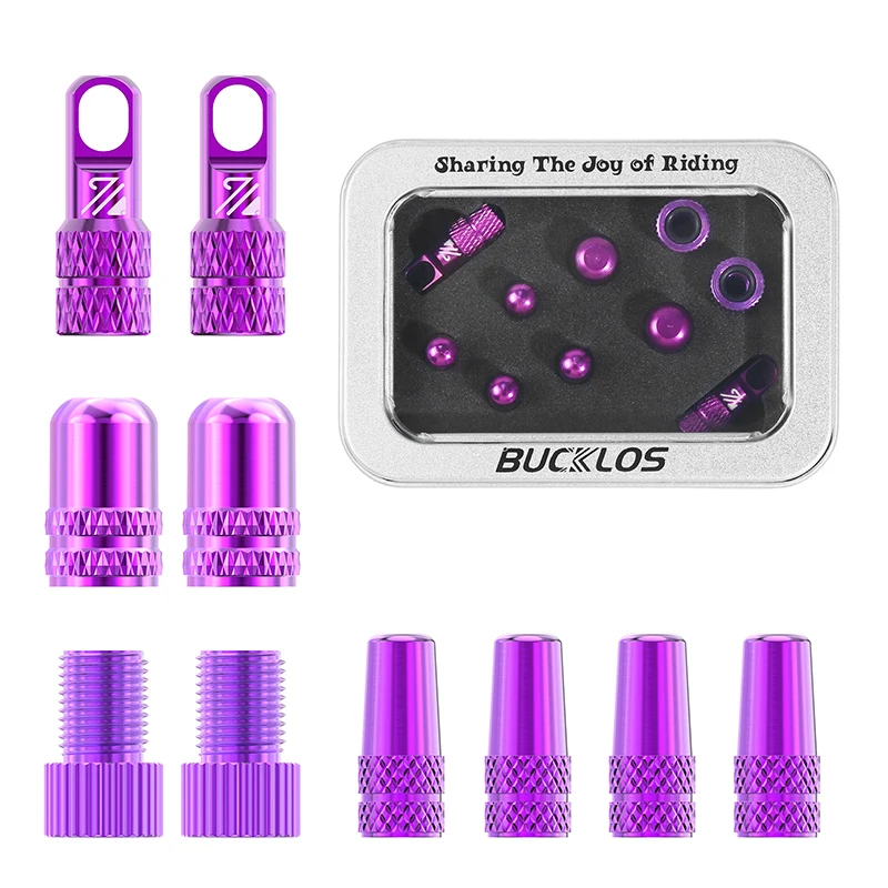 BUCKLOS Bicycle Tubeless Valve 40/44/55/60/80/100MM Bike Valve Cap Bicycle Valves Adapter F/V To A/V Road Bike Presta Valves