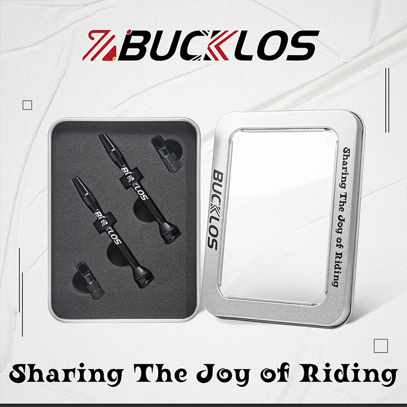 BUCKLOS Bicycle Tubeless Valve 40/44/55/60/80/100MM Bike Valve Cap Bicycle Valves Adapter F/V To A/V Road Bike Presta Valves