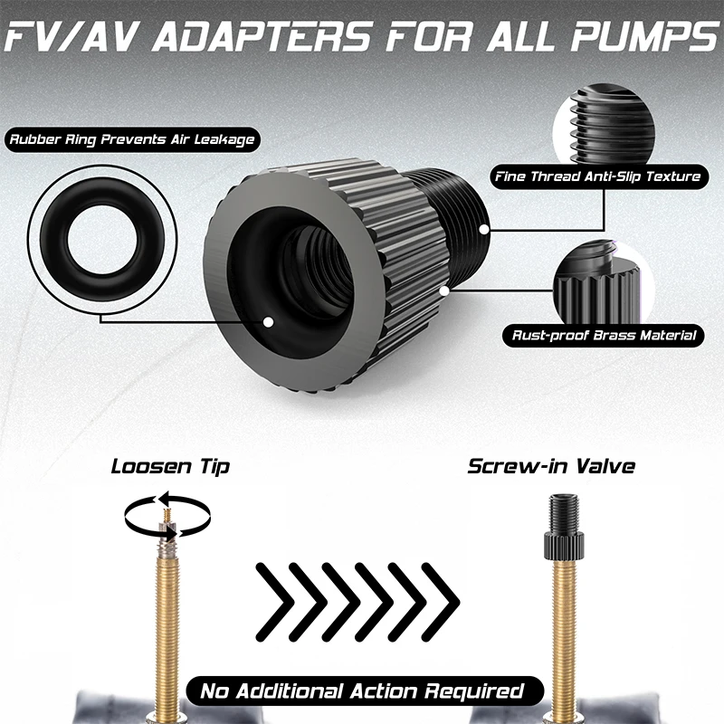 BUCKLOS Bicycle Tubeless Valve 40/44/55/60/80/100MM Bike Valve Cap Bicycle Valves Adapter F/V To A/V Road Bike Presta Valves