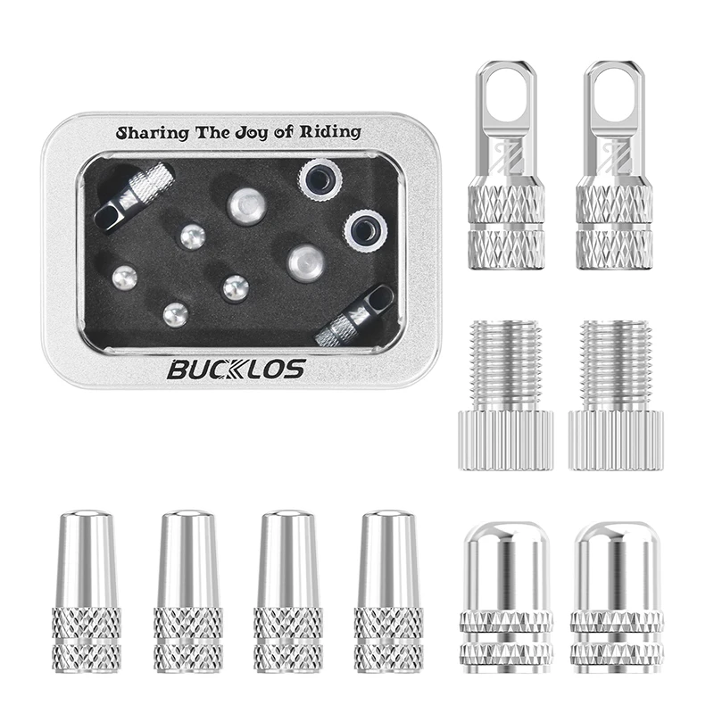 BUCKLOS Bicycle Tubeless Valve 40/44/55/60/80/100MM Bike Valve Cap Bicycle Valves Adapter F/V To A/V Road Bike Presta Valves