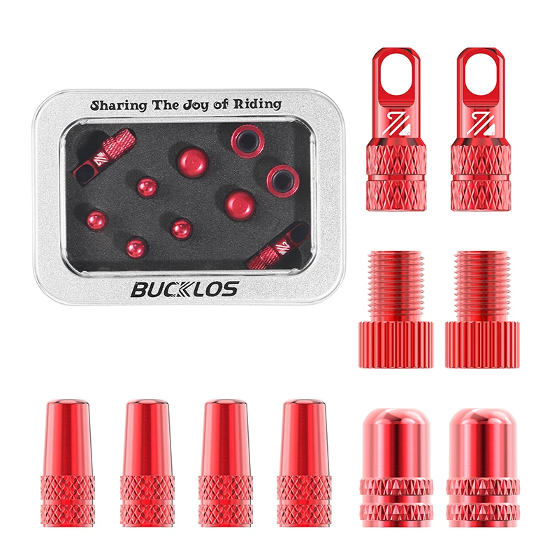 BUCKLOS Bicycle Tubeless Valve 40/44/55/60/80/100MM Bike Valve Cap Bicycle Valves Adapter F/V To A/V Road Bike Presta Valves
