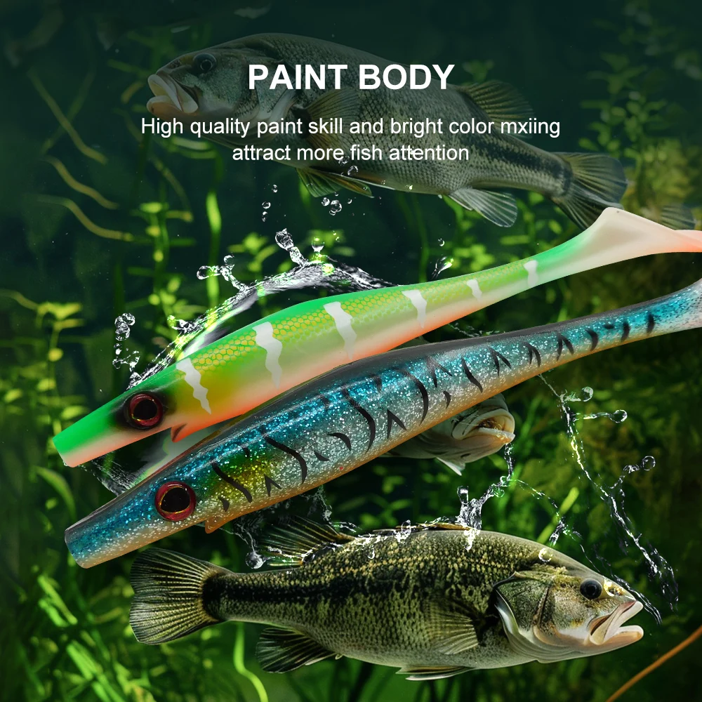 ESFISHING Fishing Lures Big Hog Shad 150mm Soft lure Swimbait Carp Fishing Artificial bait For Perch Pike Bass