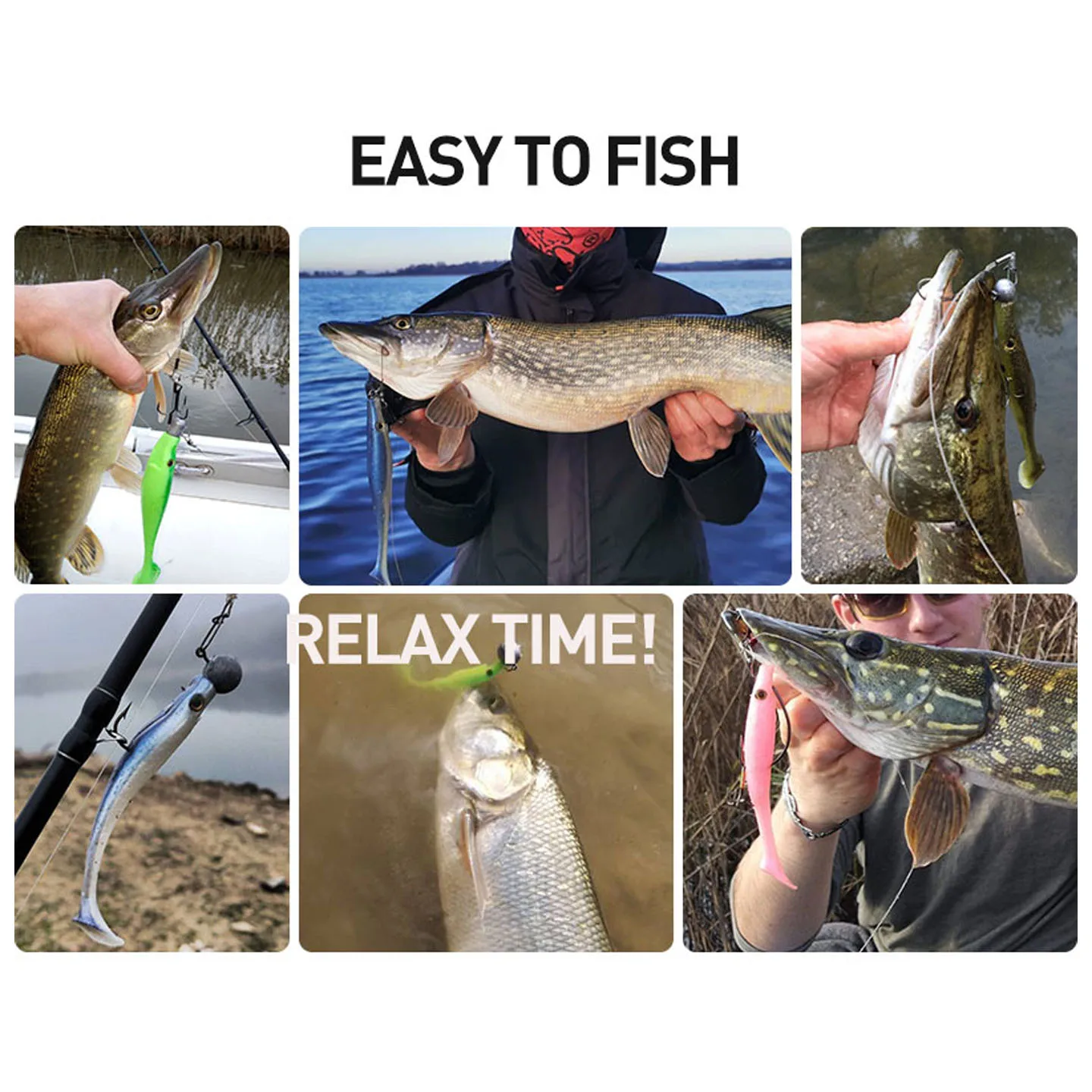 ESFISHING Fishing Lures Big Hog Shad 150mm Soft lure Swimbait Carp Fishing Artificial bait For Perch Pike Bass