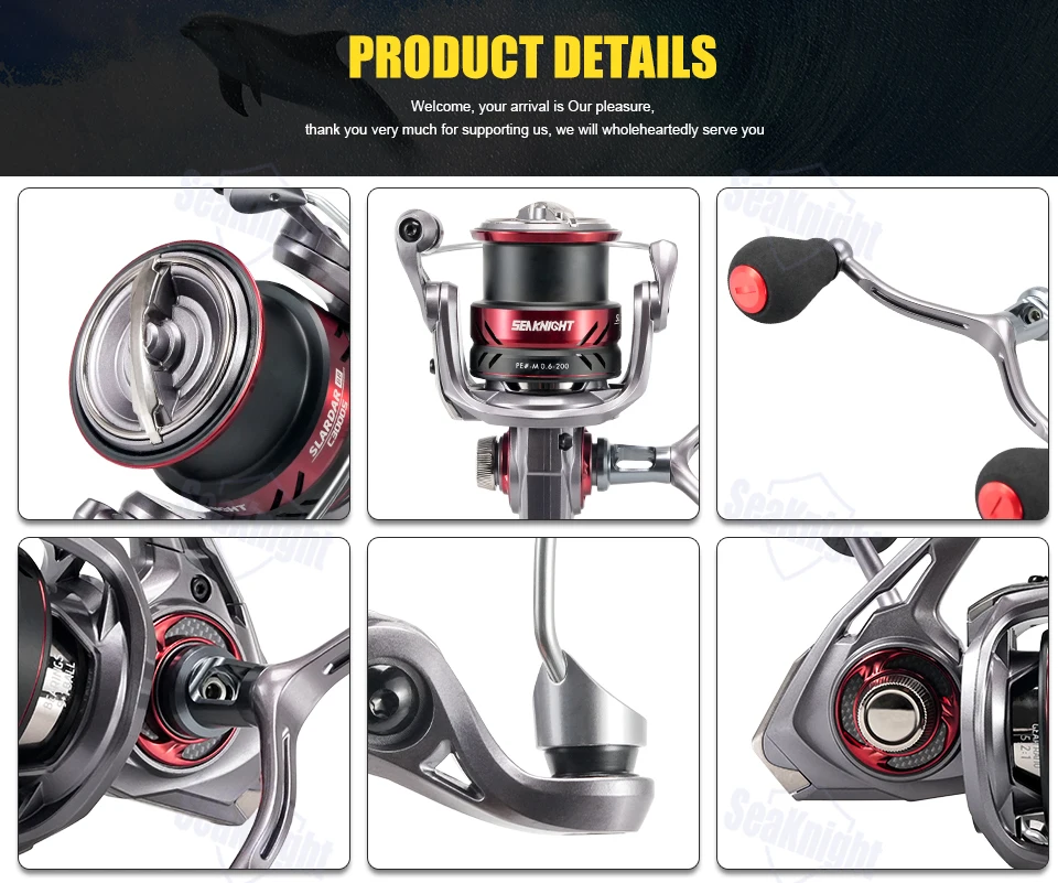SeaKnight Brand SLARDAR BB C3000S Squid Fishing Dual-Handle Spinning Reel 5.2:1 Low Gear Ratio Anti-corrosive Saltwater Fishing
