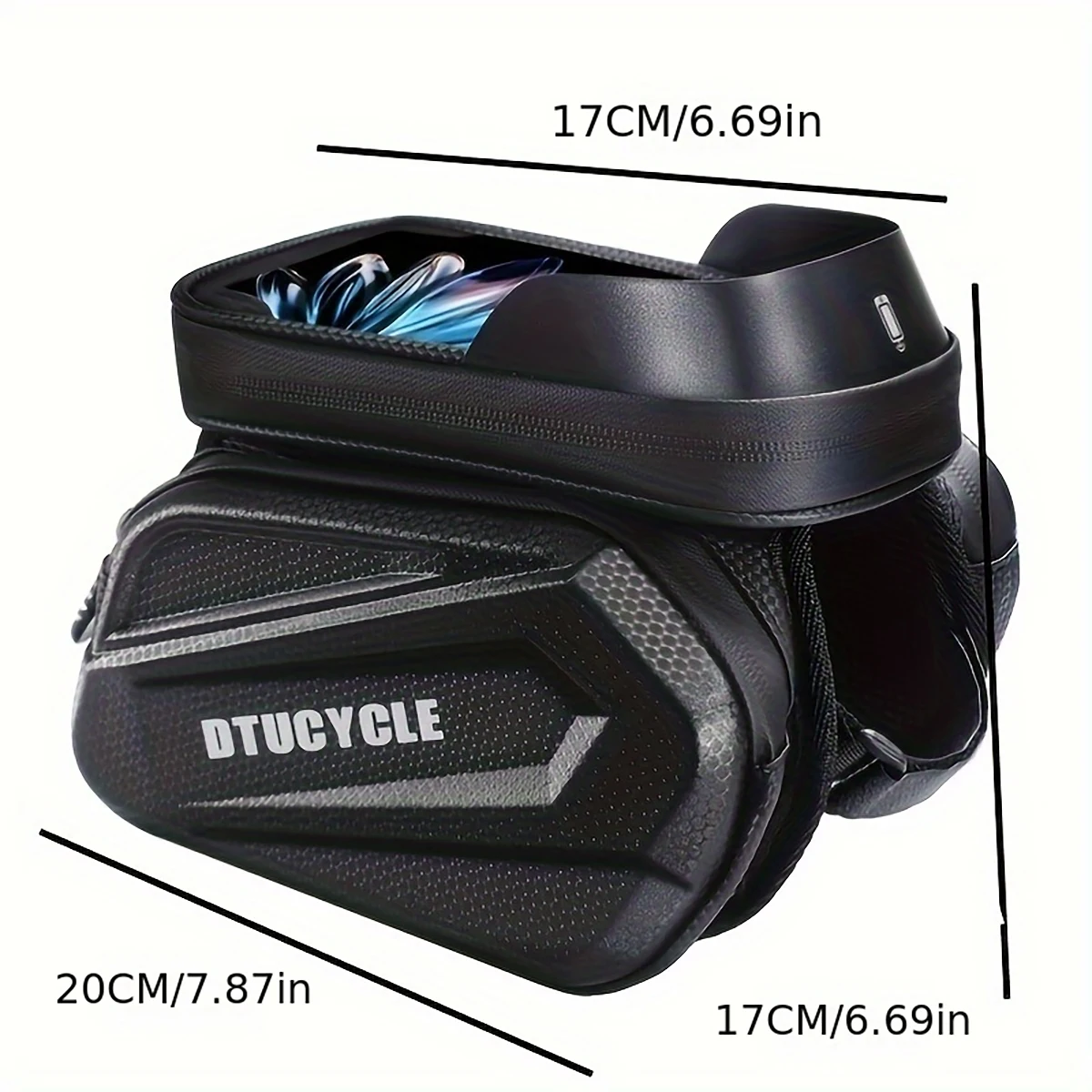 Mountain Bike Front Beam Bag, Mountain Bike Double Bag, Mobile Phone Bag, Upper Tube Bag, Waterproof Saddle Bag, Cycling Equipme
