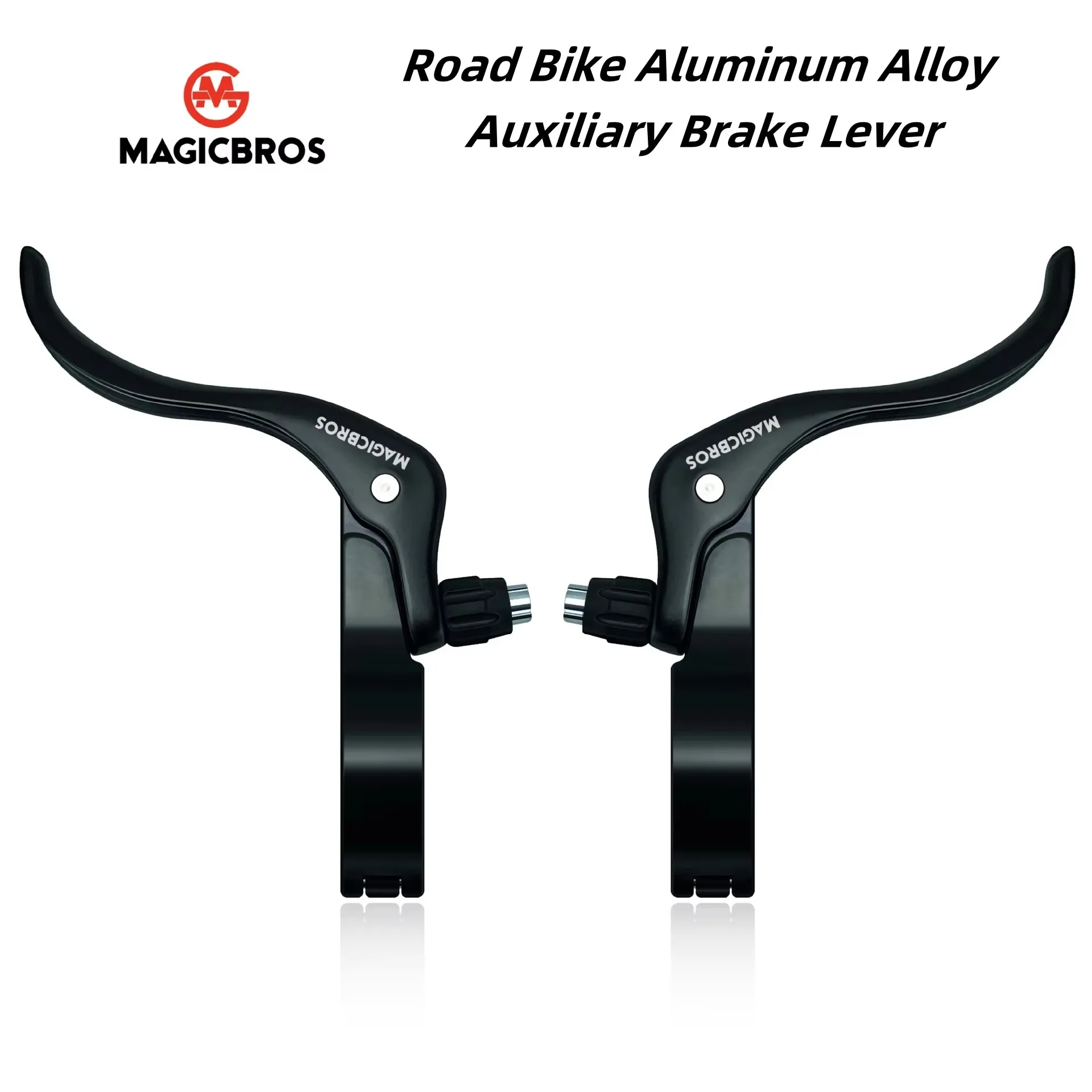 MAGICBROS Bike Brake Levers 22.2/31.8mm for MTB/Road/Fixie Bicycle, Ergonomic Dual-Control Bicycle Handlebar Bicycle Accessories