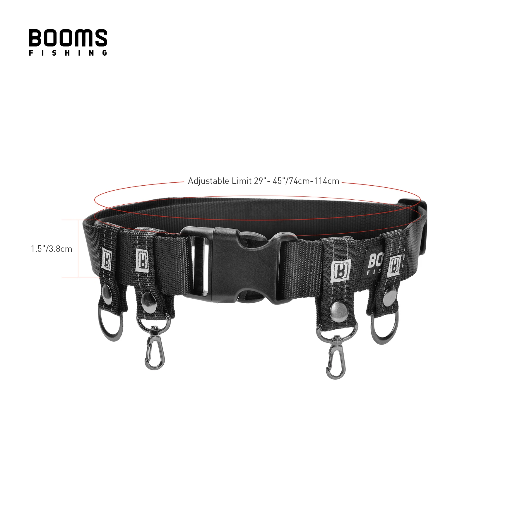 Booms Fishing FB2 Multi-function Nylon Belt Rod Holder Portable Pole Inserter Fishing Rod Pesca Rack Quick Belt Holder Inserting