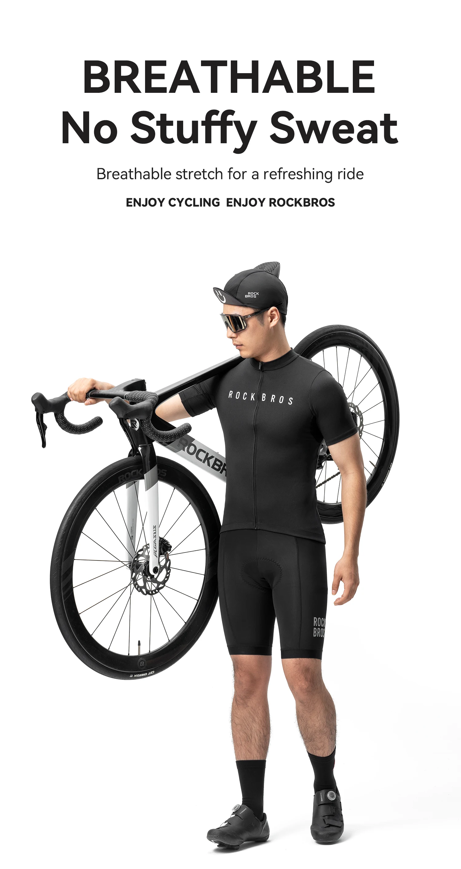 ROCKBROS Quick Dry Short Sleeve Sport T Shirt Gym Jerseys Fitness Shirt Breathable Sportswears Cycling shirt