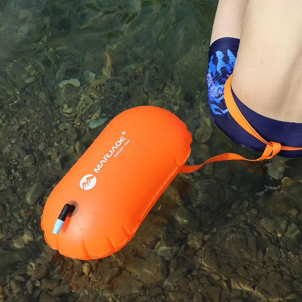 PVC High Visibility Open Water Swimming Inflatable Waterproof Bag Inflatable Air Float Swimming For Swimmers Buoy