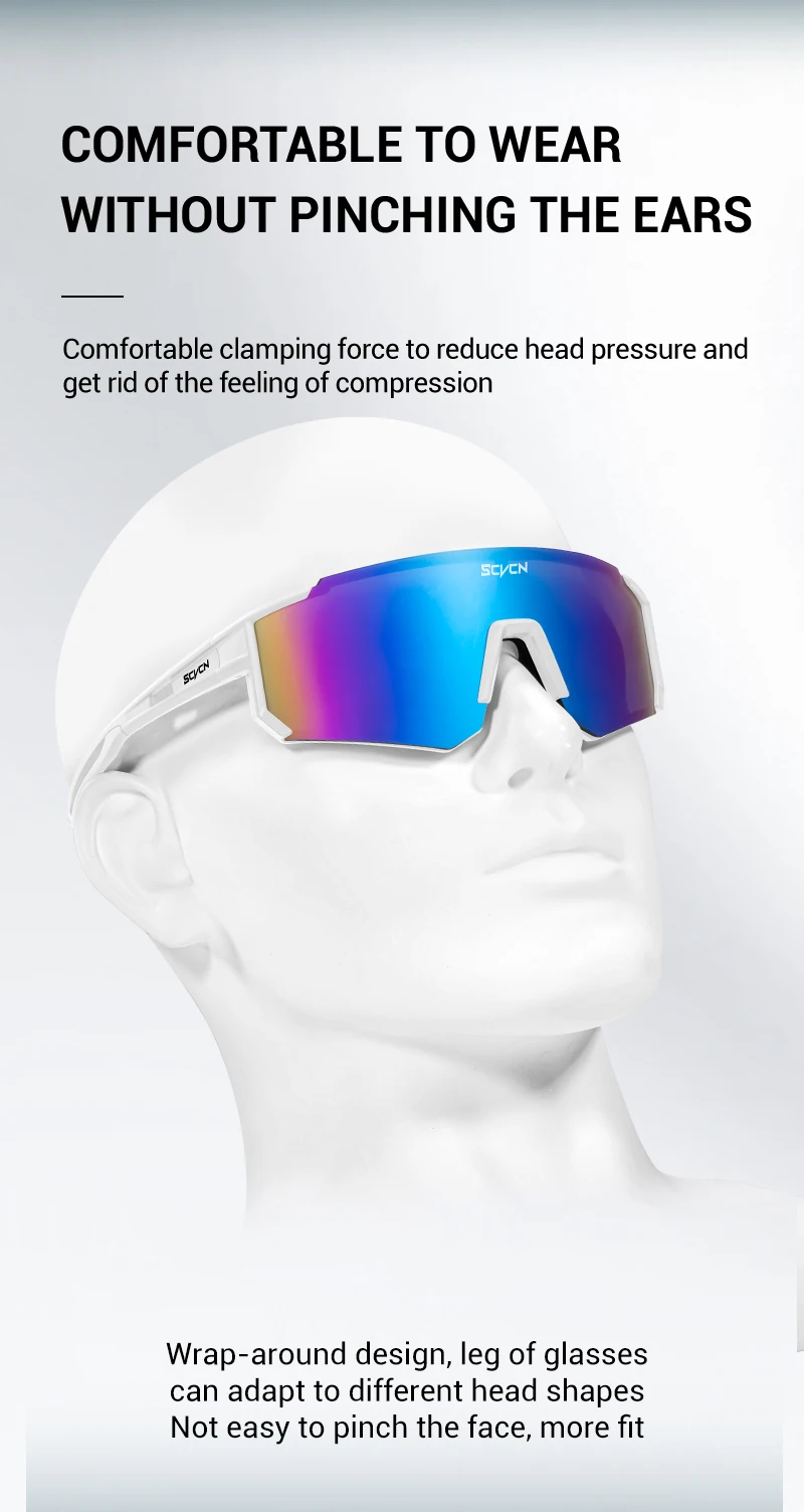 SCVCN Women Sports Sunglasses Pink Fashion Cycling Glassesfor Men Street Shades Driving UV400 Bike Bicycle Hiking Golf Baseball