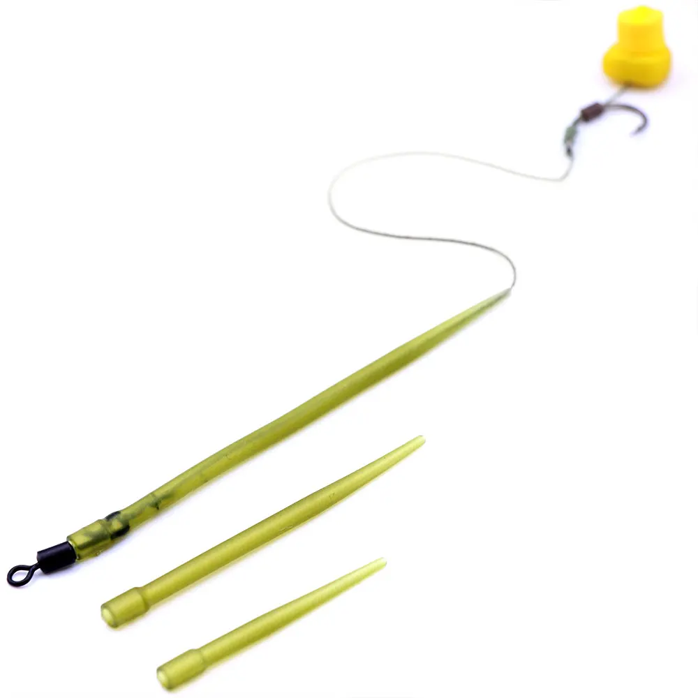 20pcs Carp Fishing Accessories Hair Rig Hooklink Anti Tangle Sleeve Rubber Tubing For Carp Rig Swivels Fishing Sleeve End Tackle