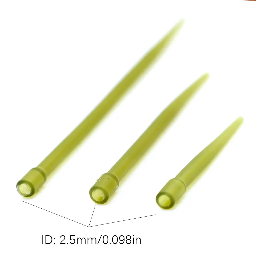 20pcs Carp Fishing Accessories Hair Rig Hooklink Anti Tangle Sleeve Rubber Tubing For Carp Rig Swivels Fishing Sleeve End Tackle