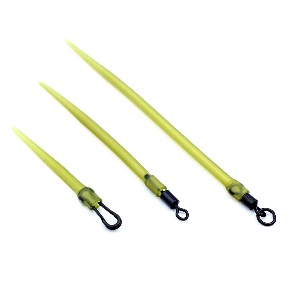 20pcs Carp Fishing Accessories Hair Rig Hooklink Anti Tangle Sleeve Rubber Tubing For Carp Rig Swivels Fishing Sleeve End Tackle