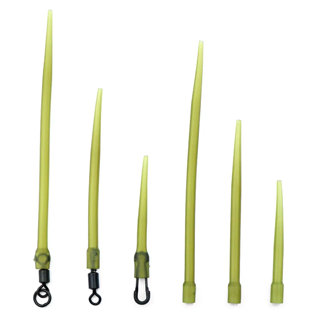 20pcs Carp Fishing Accessories Hair Rig Hooklink Anti Tangle Sleeve Rubber Tubing For Carp Rig Swivels Fishing Sleeve End Tackle