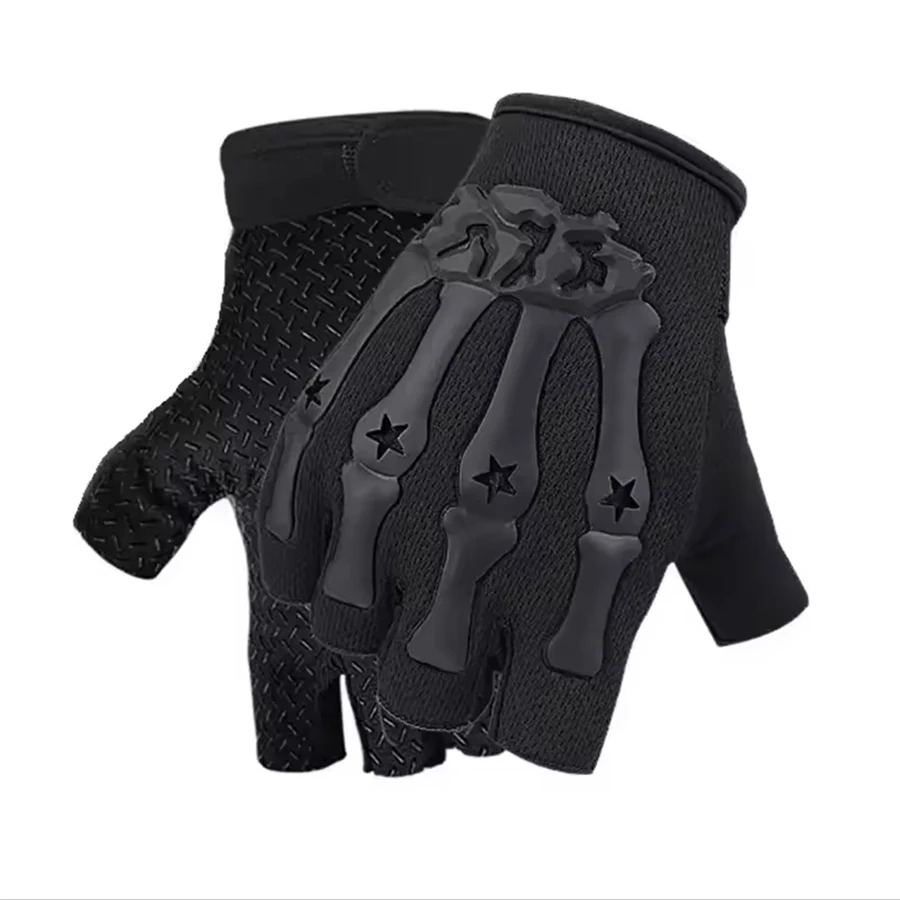 Outdoor Cycling, Half Finger, Men's and Women's anti Slip Tactics, Fitness, Mountain Climbing, Fishing, Half Finger, Bicycle Glo