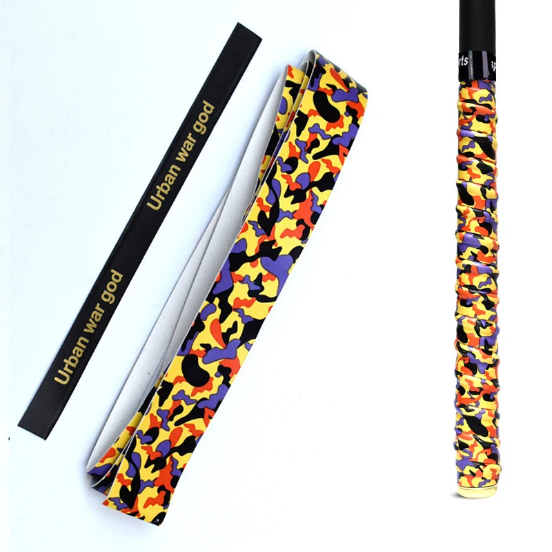 1.5m Anti-slip Camo Fishing Rods Band Tennis Overgrips Sweatband Badminton Racket Grips Sweat Band Sweat-absorbing Grip Tape