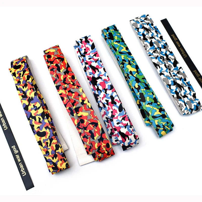 1.5m Anti-slip Camo Fishing Rods Band Tennis Overgrips Sweatband Badminton Racket Grips Sweat Band Sweat-absorbing Grip Tape