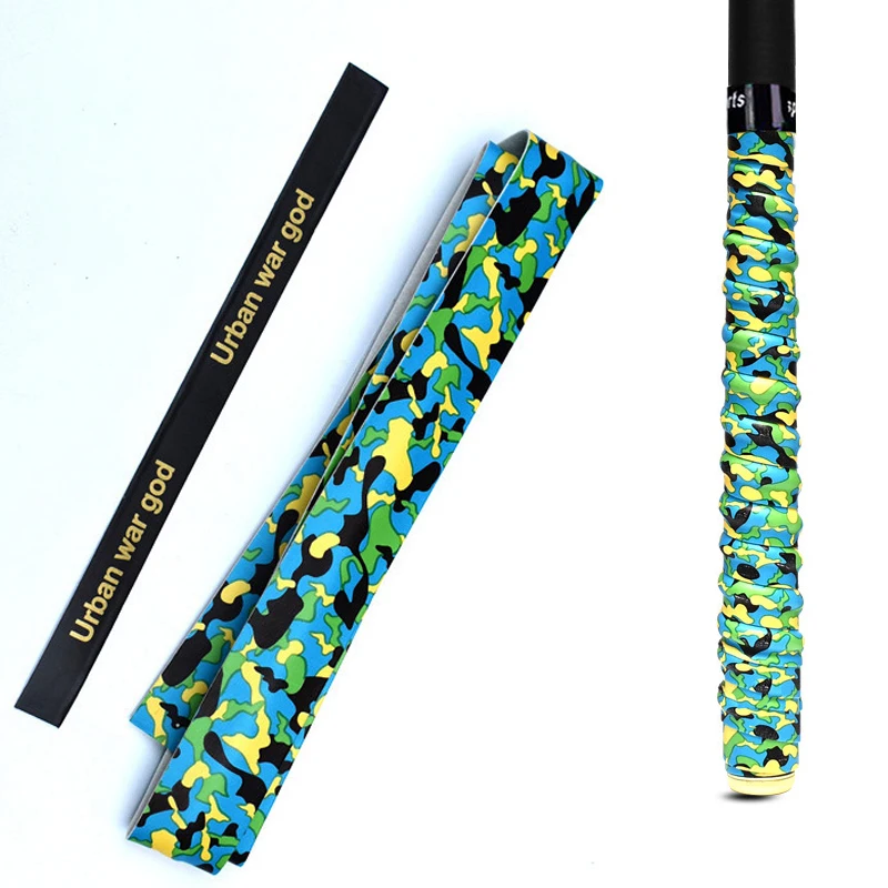 1.5m Anti-slip Camo Fishing Rods Band Tennis Overgrips Sweatband Badminton Racket Grips Sweat Band Sweat-absorbing Grip Tape
