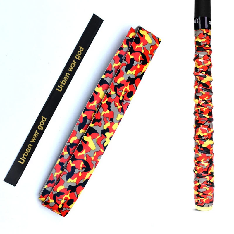 1.5m Anti-slip Camo Fishing Rods Band Tennis Overgrips Sweatband Badminton Racket Grips Sweat Band Sweat-absorbing Grip Tape